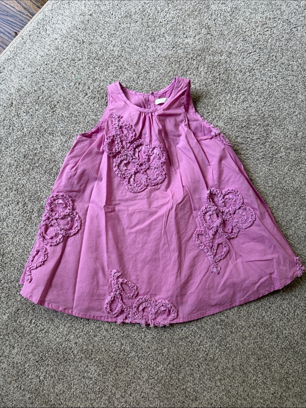 Zara Girls Lavender Pink Embroidered Dress
